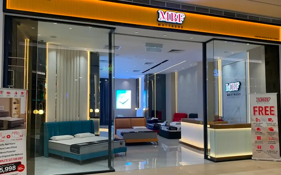 MBF Mattress Pavilion 2 showroom shopfront, Bukit Jalil, 57000 Kuala Lumpur