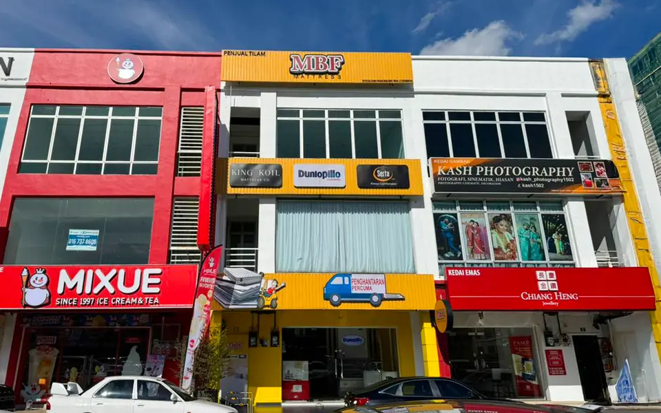 MBF Mattress Skudai showroom shopfront, Johor Bahru, Johor