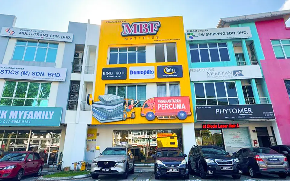 MBF Mattress Molek showroom shopfront, 81100 Johor Bahru, Johor